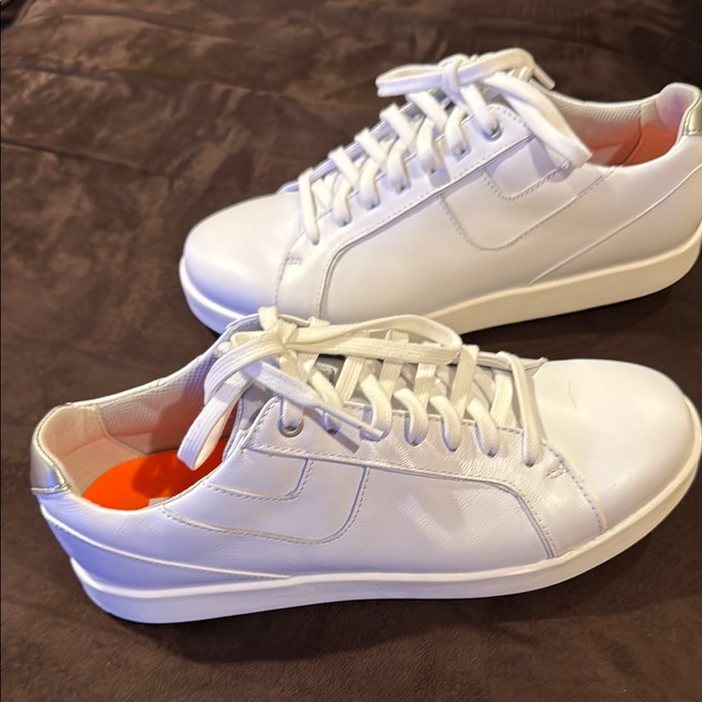 FootJoy White Leather Golf Sneakers - Picture 2 of 4